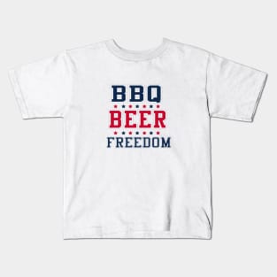 BBQ Beer Freedom Kids T-Shirt